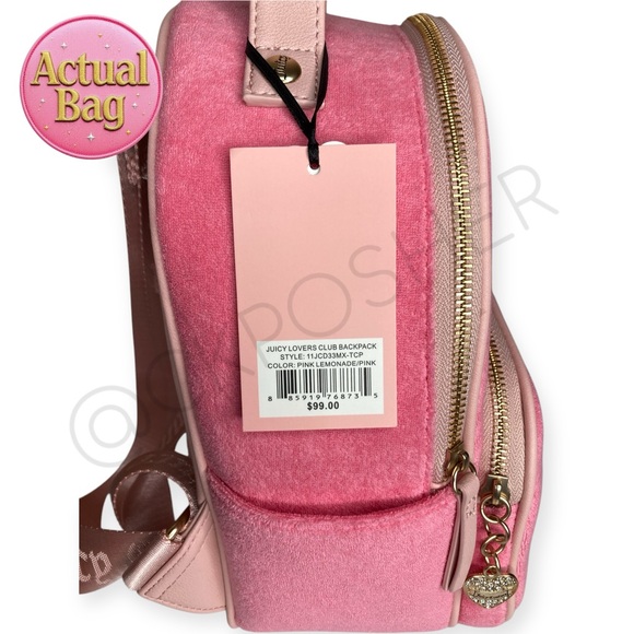 Juicy Couture Exclusive Pink Lemonade “Lovers Club” Terry  display picture 3